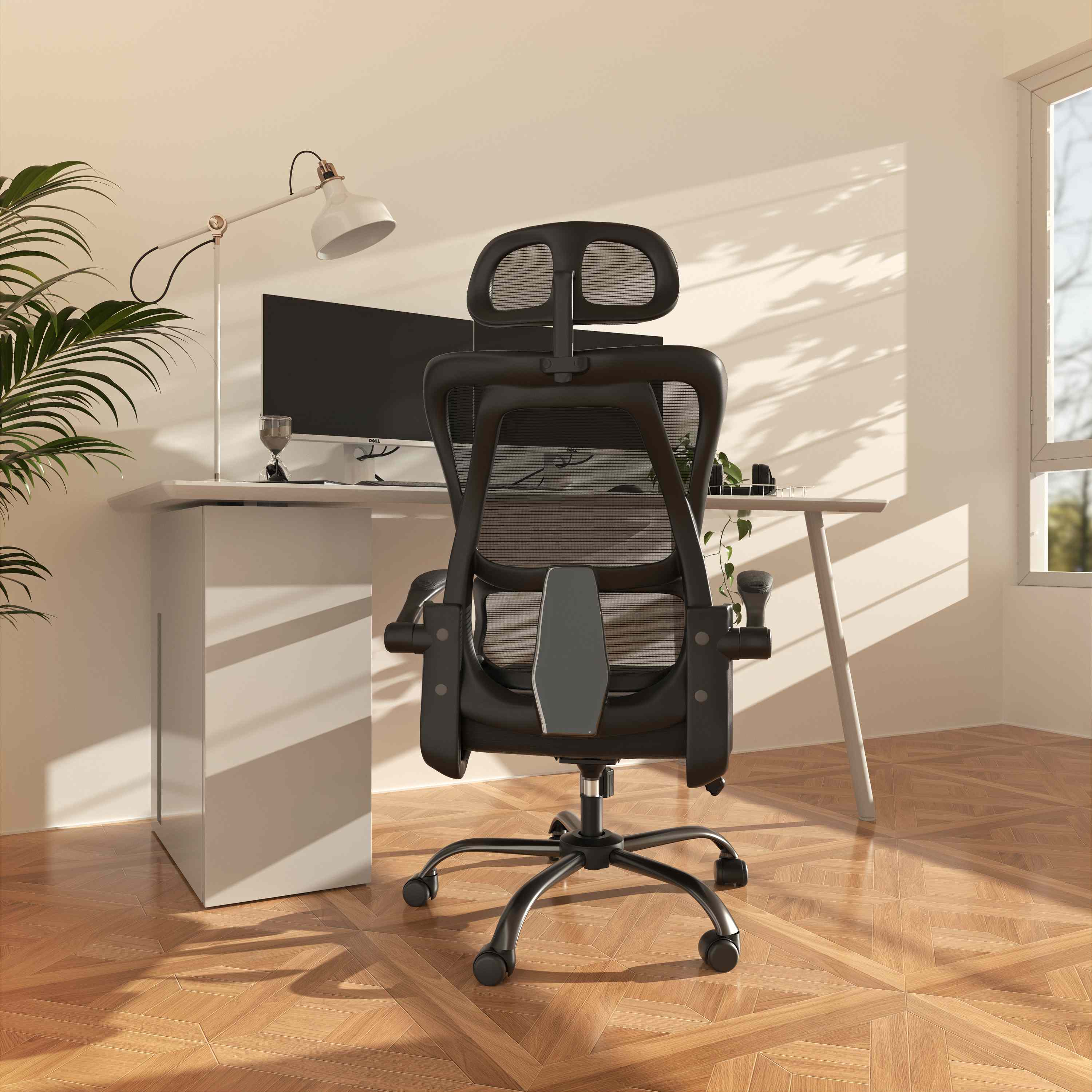 Furniwell Chaise de bureau ergonomique classique avec dossier haut réglable