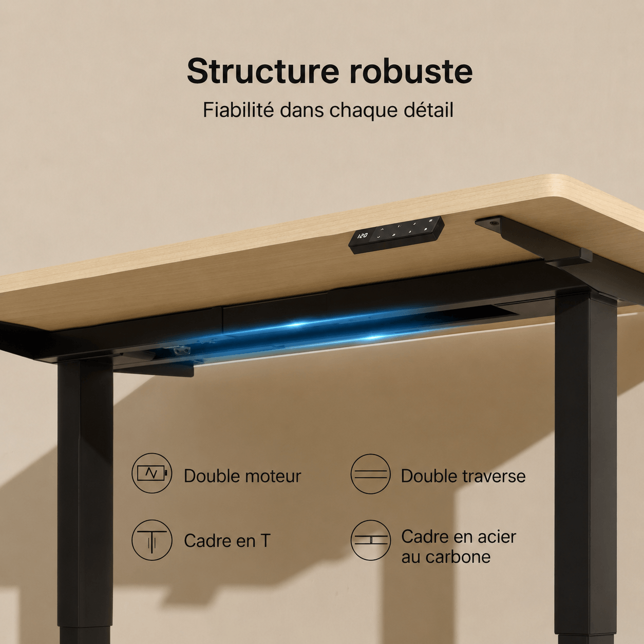 Dual Ultra Bureau assis-debout électrique premium