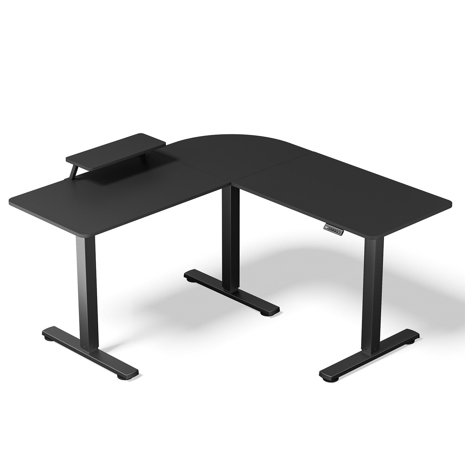 Bureau d'angle réglable en hauteur électriquement