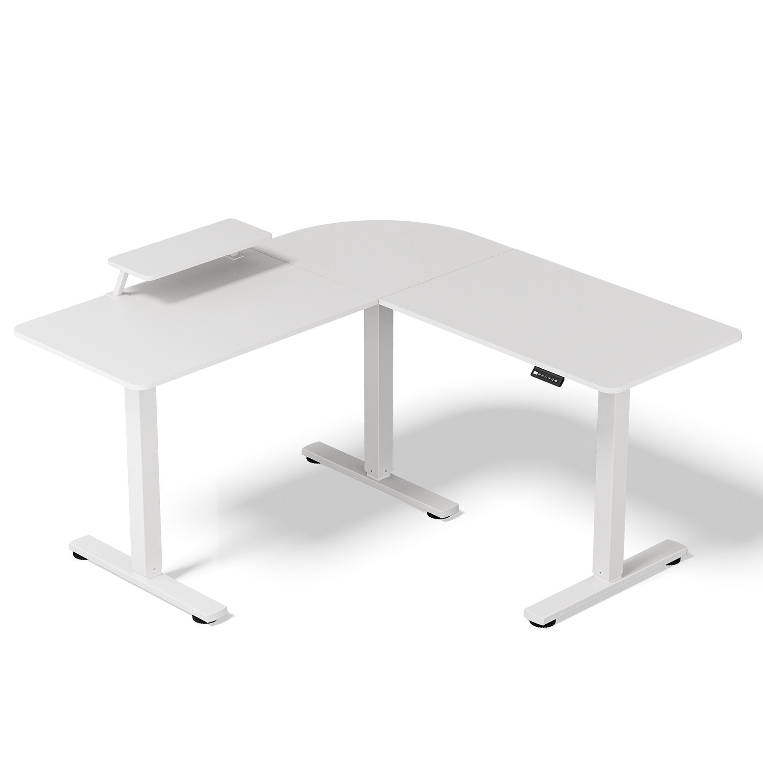 Bureau d'angle réglable en hauteur électriquement