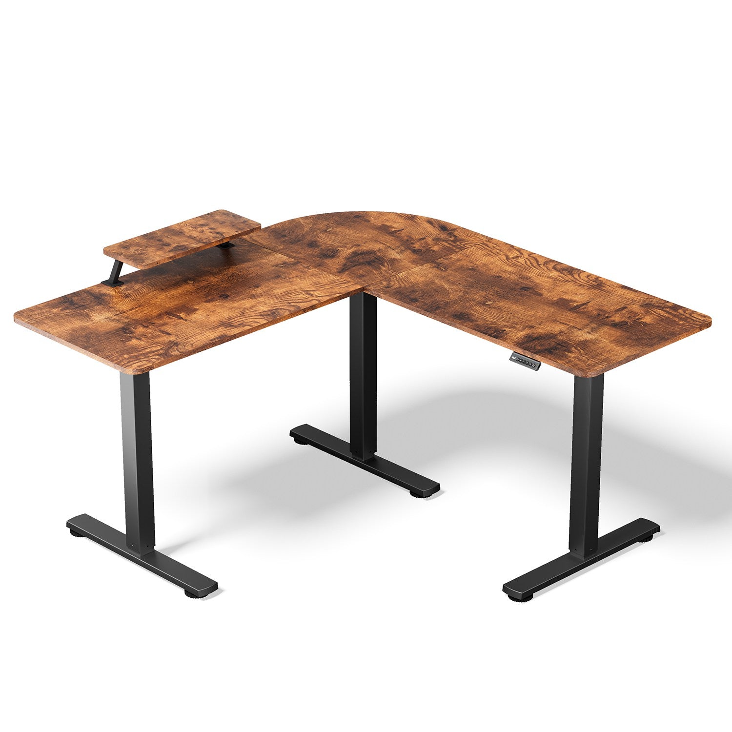 Bureau d'angle réglable en hauteur électriquement