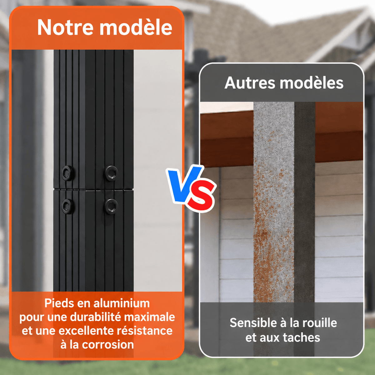 Pergola en aluminium avec toit coulissant réglable