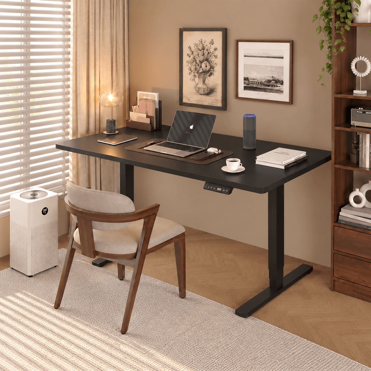Cadre de bureau assis-debout électrique à double moteur