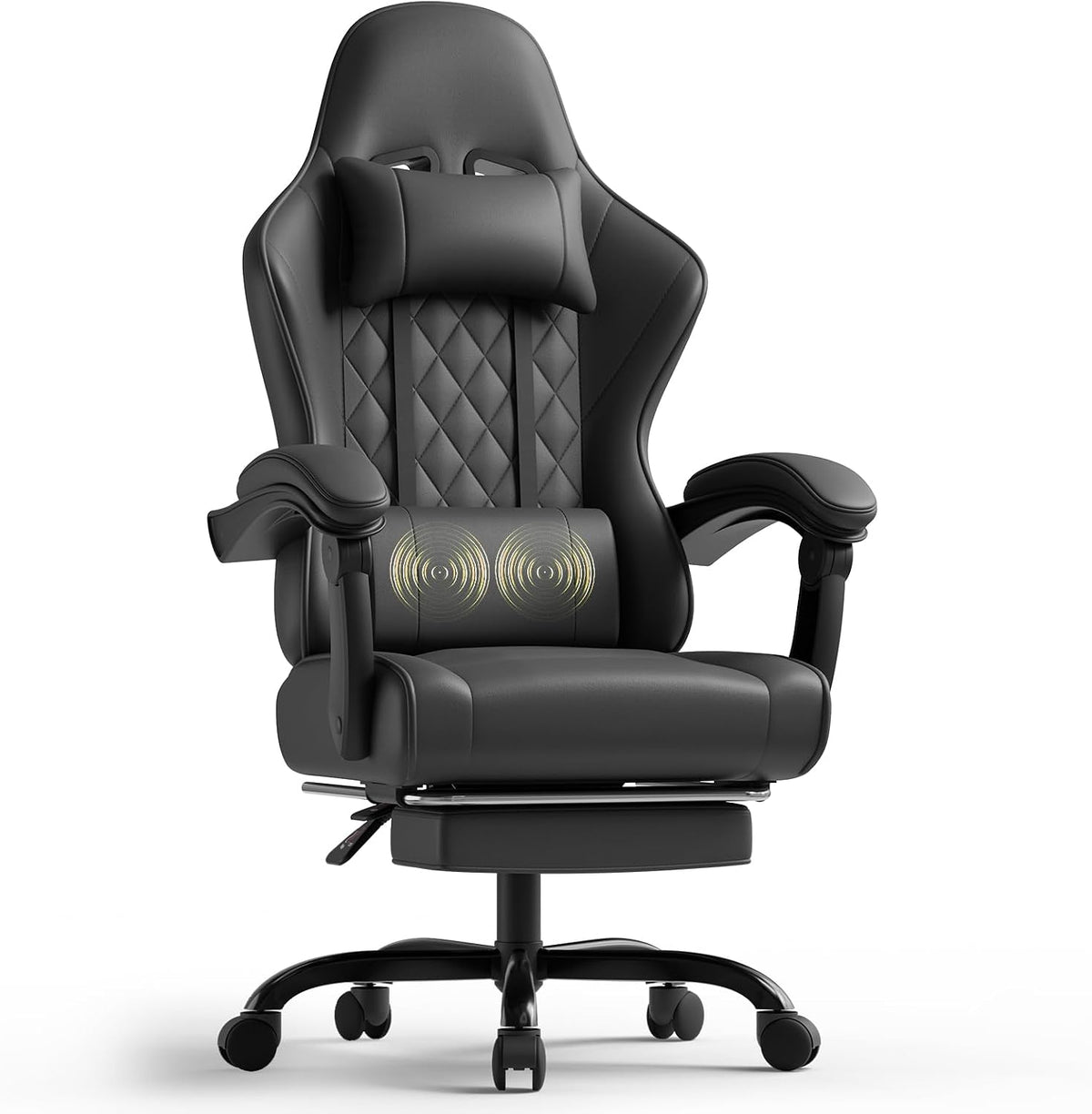 Fauteuil gaming avec repose-pieds et dossier inclinable