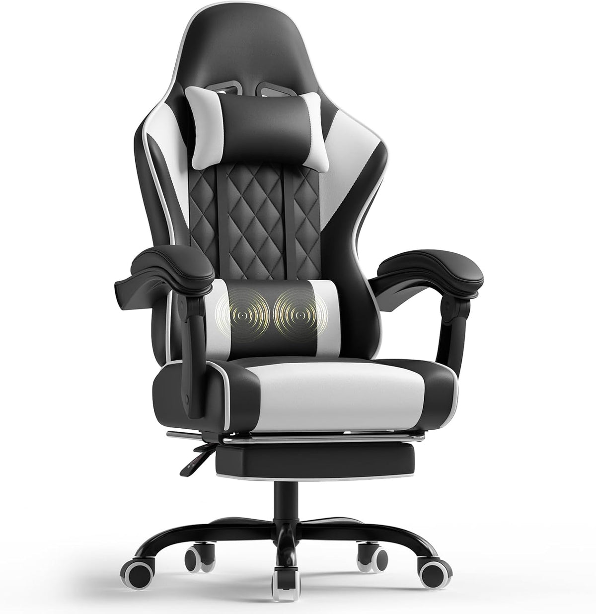 Fauteuil gaming avec repose-pieds et dossier inclinable