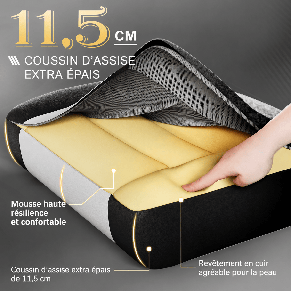 Fauteuil gaming avec repose-pieds et dossier inclinable