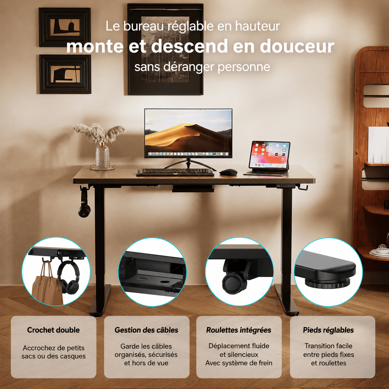 V2 Ultra Pro Bureau assis-debout électrique à double moteur