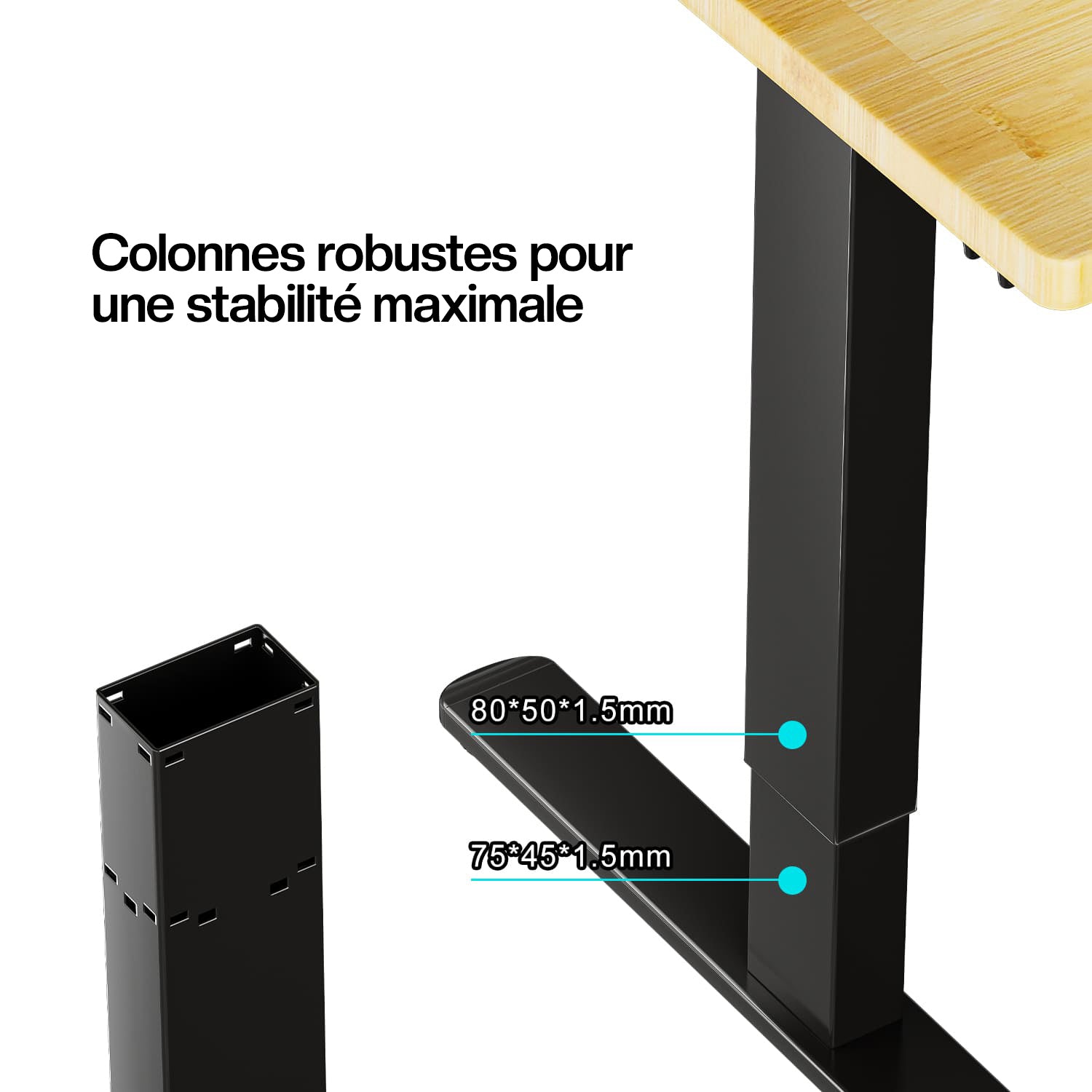 V2 Ultra Bureau assis debout électrique avec double moteurs
