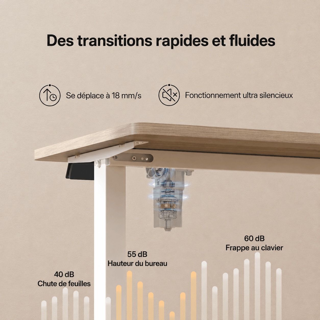 Economy Solid Bureau assis-debout électrique