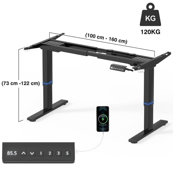 Double moteur Table réglable en hauteur