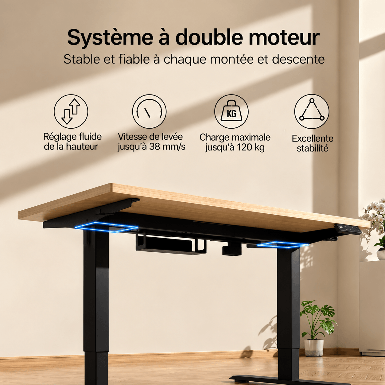 Dual Ultra Bureau assis-debout électrique premium