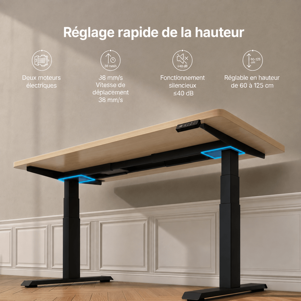 Dual Ultra X Bureau assis-debout électrique premium