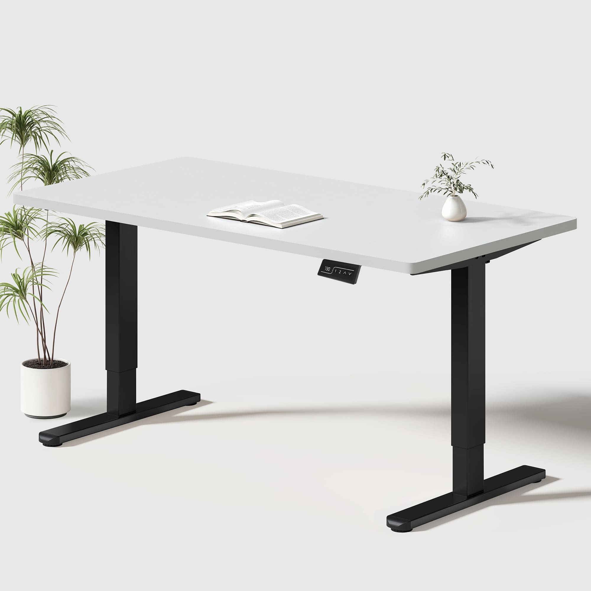Bureau assis-debout électrique avec plateau monobloc