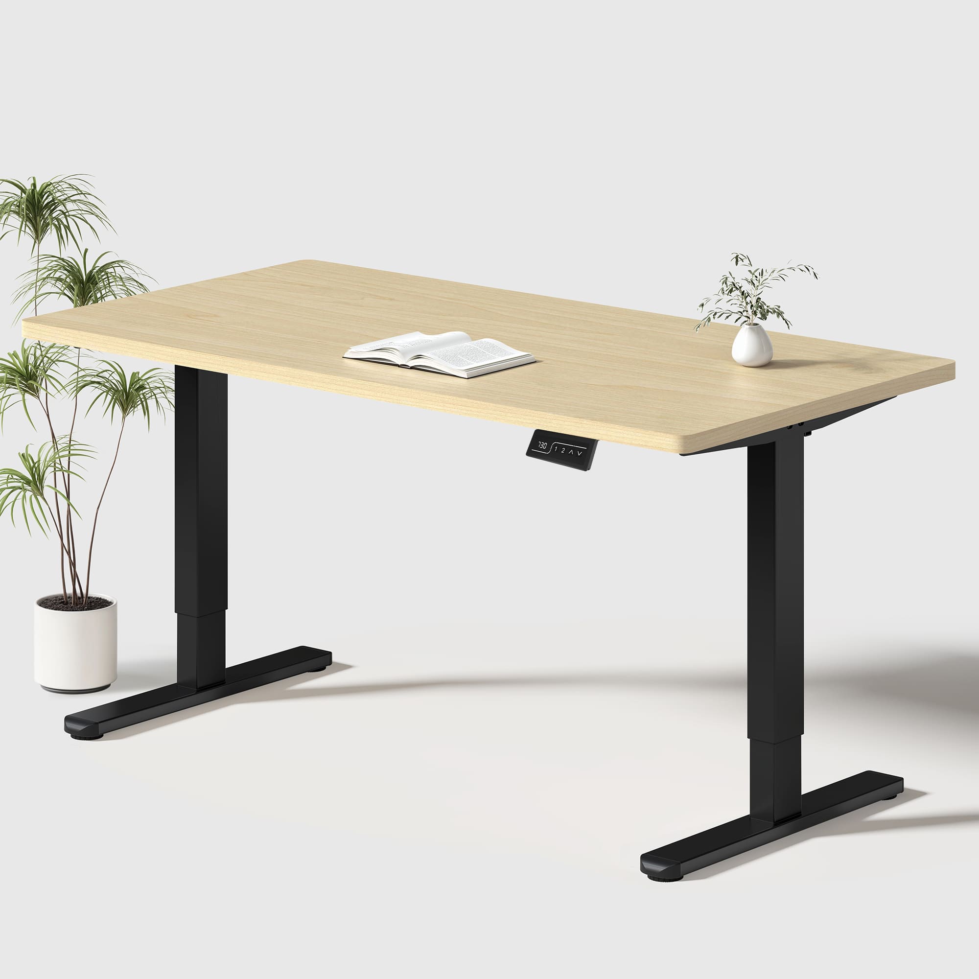 Bureau assis-debout électrique avec plateau monobloc