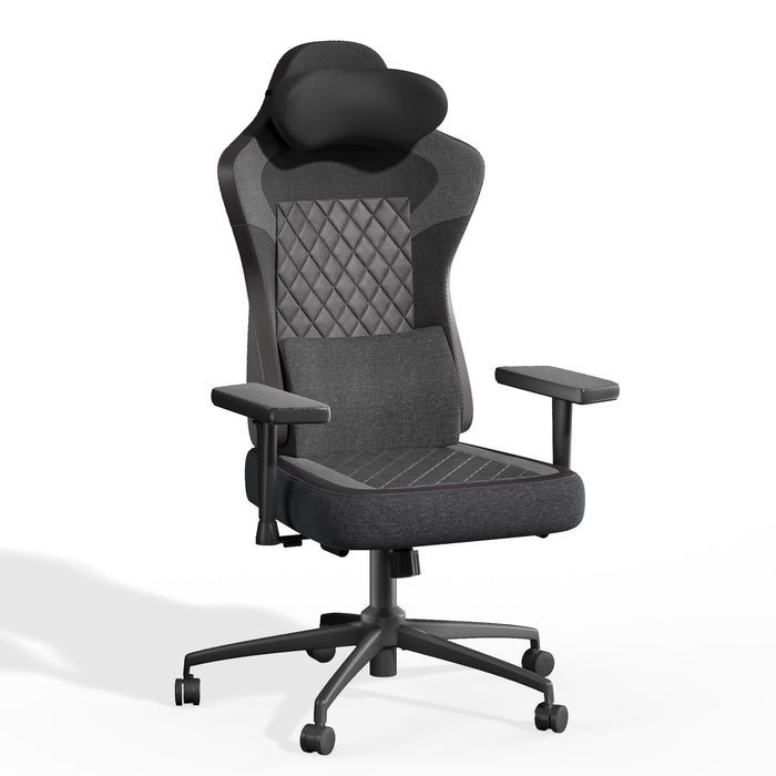 Chaise de bureau avec repose-pieds, chaise de jeu ergonomique